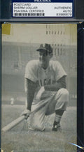 Sherm Lollar Signed Psa/dna Coa Photo 1954 Gpc Postcard Authentic Autograph