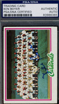 Ken Boyer 1978 Topps Hand Signed Psa/dna Original Authentic Autograph