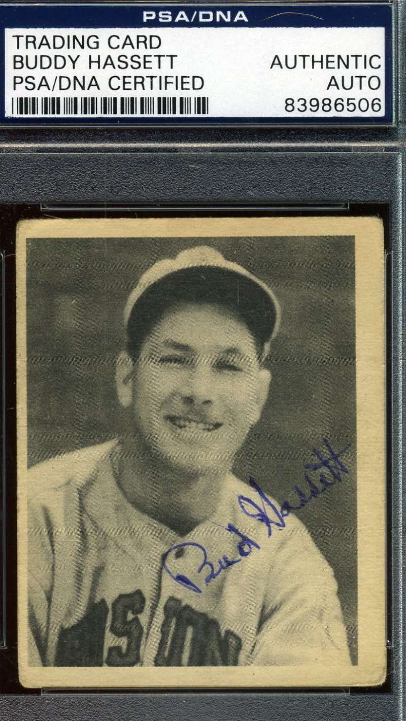 Buddy Hassett 1939 Play Ball Hand Signed Psa/dna Original Authentic Autograph