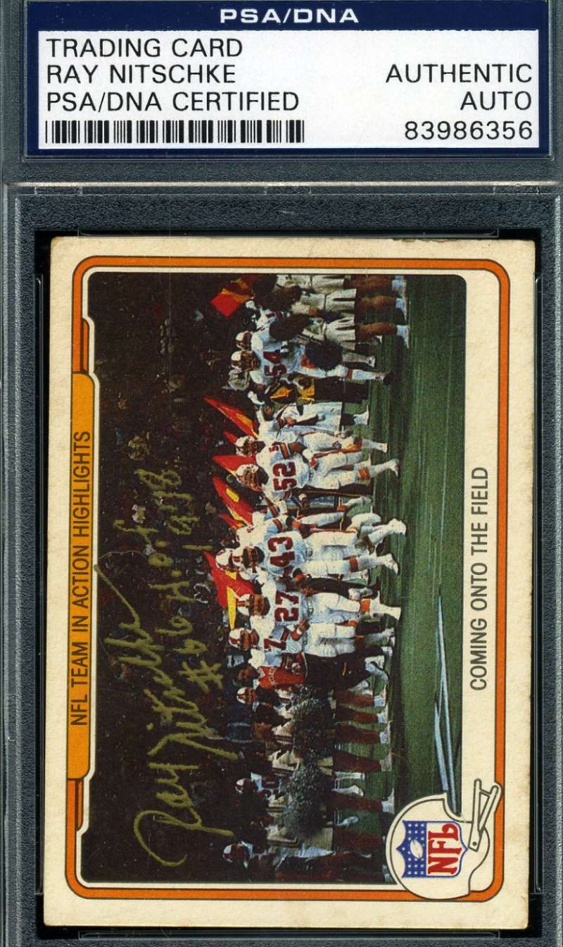 Ray Nitschke 1981 Fleer Hand Signed Psa/dna Original Authentic Autograph