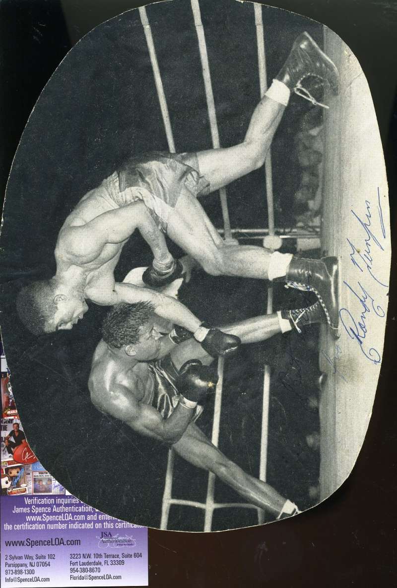 Randy Turpin Jsa Coa Authentic Hand Signed Round 7x9 Rare Photo Autograph