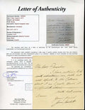 Jim Corbett Jsa Coa Authentic Hand Written Signed Letter Autograph