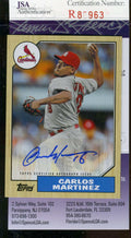 Carlos Martinez Jsa Coa Autographed 2017 Topps 1987 Authentic Hand Signed