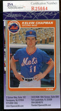 Kelvin Chapman Jsa Coa Autographed 1985 Fleer Authentic Hand Signed