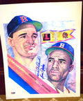 Walt Dropo Sam Jethroe Psa Dna Autographed 11x16 Haag Litho Hand Signed Authentic