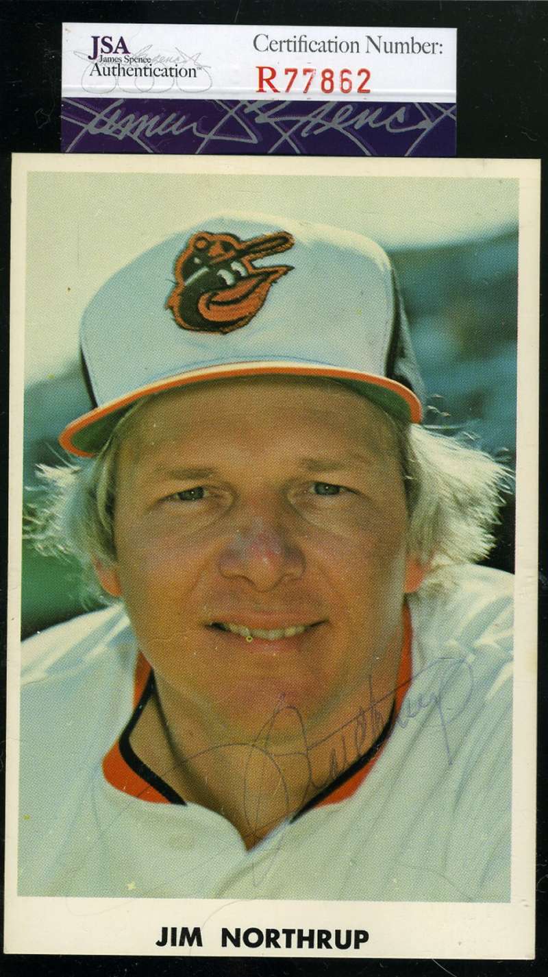 Jim Northrup Jsa Autographed Team Issue Photo  Hand Signed Authentic Orioles