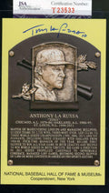Tony Larussa Jsa Coa Autograph Gold Hof Plaque Hand Signed Authentic