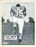Alan Ameche Psa Dna Coa Autographed Team Issued 8x10 Photo Authentic Signed