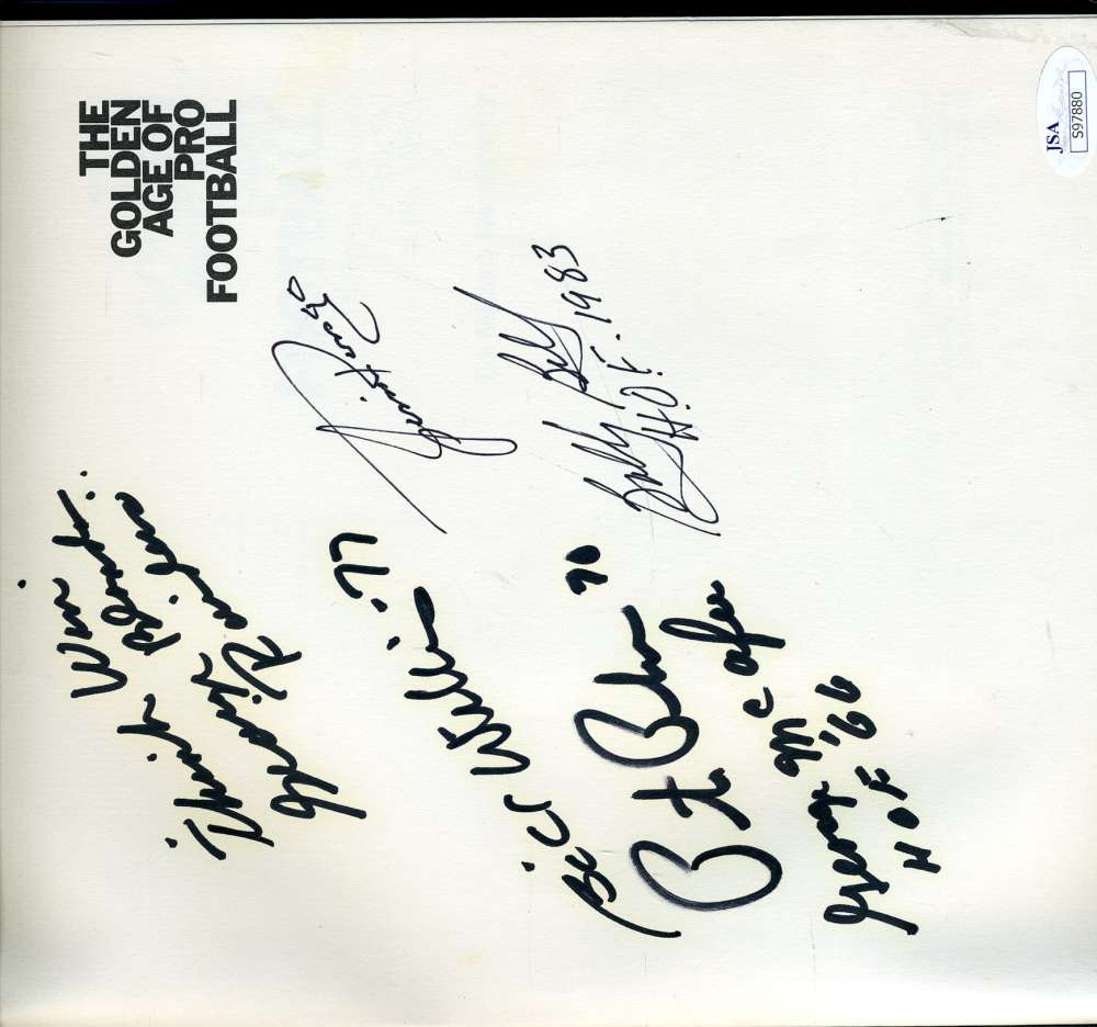 Blanda Bell Ringo Willis Pihos Mcafee Jsa Autograph Football Book Signed