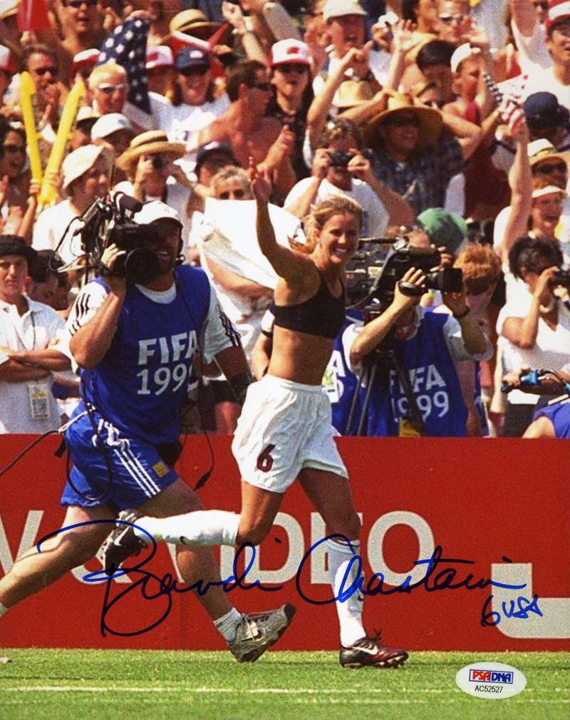 Brandi Chastain Psa Dna Coa Autographed 8x10 Photo Authentic Signed
