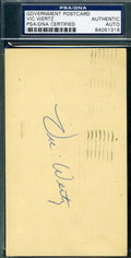Vic Wertz Psa Dna Coa Autograph 1956 Gpc Postcard Hand Signed Authentic