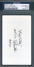 Milo Hamilton Psa Dna Coa Autograph 3x5 Index Card Hand Signed Authentic
