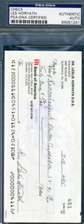 Les Horvath Psa Dna Coa Autograph Check Hand Signed Authentic