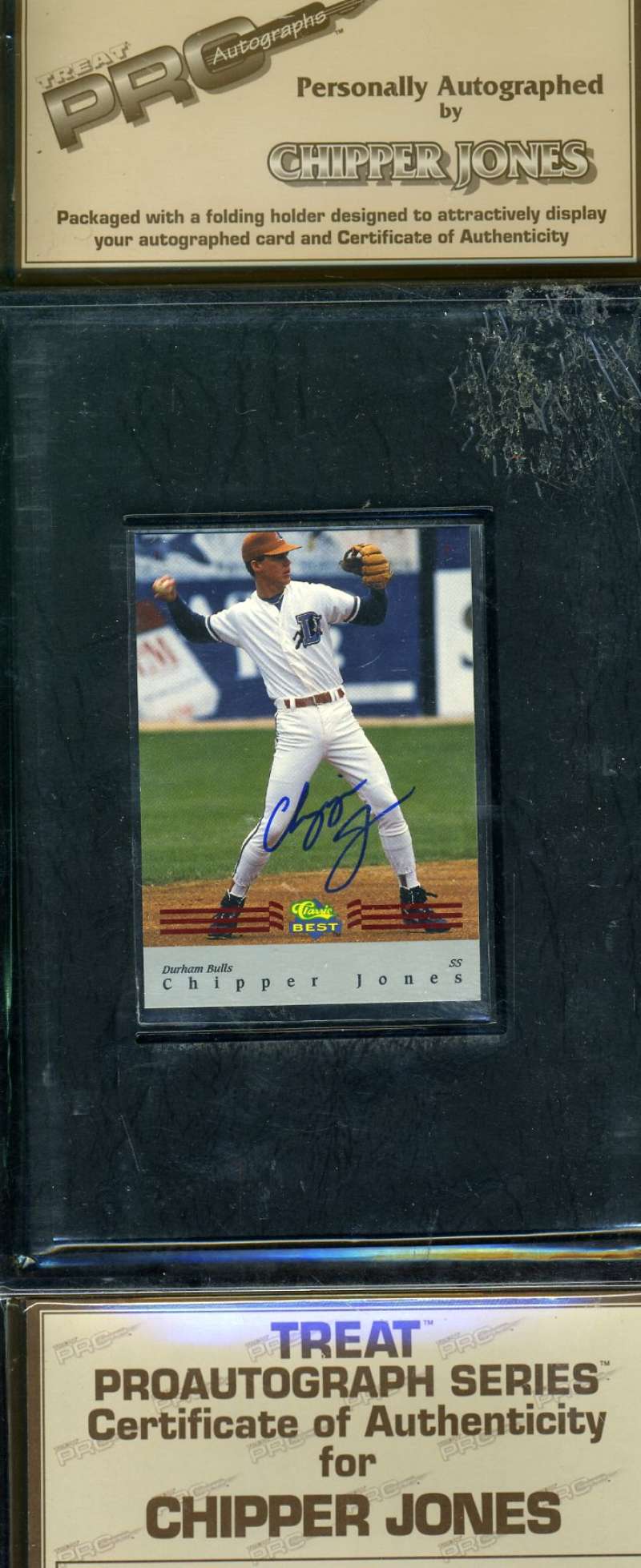 Chipper Jones Signed 1993 Classic Sealed Blister Pack Rare Authentic Autographed