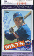 Kelvin Chapman Rare 1985 Topps Jsa Coa Hand Signed Authentic Autographed