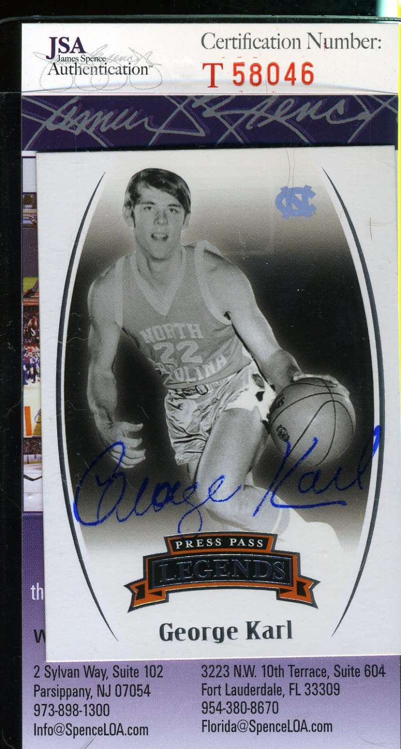 George Karl Jsa Coa Autographed 2007 Press Pass Authenticated Hand Signed