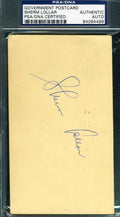 Sherm Lollar Psa Dna Coa Autograph 1959 Gpc Hand Signed Authentic