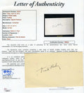 Frank Leahy Jsa Coa Autograph 3x5 Index Card Hand Signed Authentic