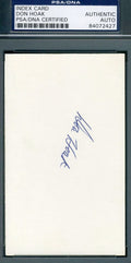 Don Hoak Mint Psa Dna Cert Autograph 3x5 Index Card Hand Signed Authentic