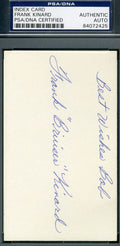 Frank Bruiser Kinard Psa Dna Coa Autograph 3x5 Index Card Hand Signed Authentic