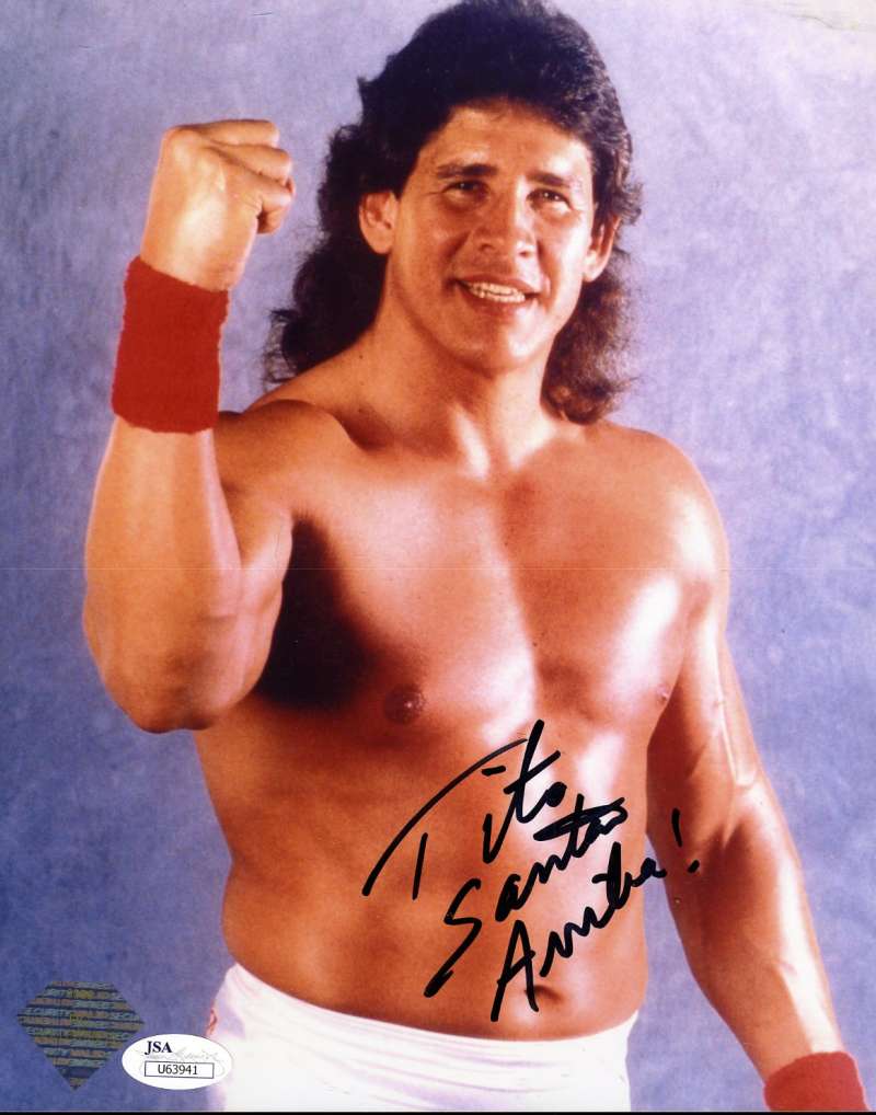 Tito Santana Jsa Coa Autographed 8x10 Photo  Hand Signed Authentic