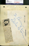 Gale Storm Jsa Coa Hand Signed Vintage 1948 Album Page Autograph Authentic