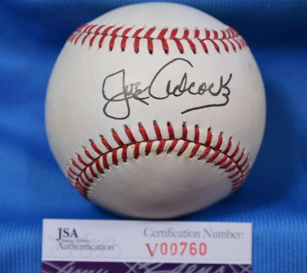 Joe Adcock Signed Jsa Coa National League Onl Baseball Autograph Authentic