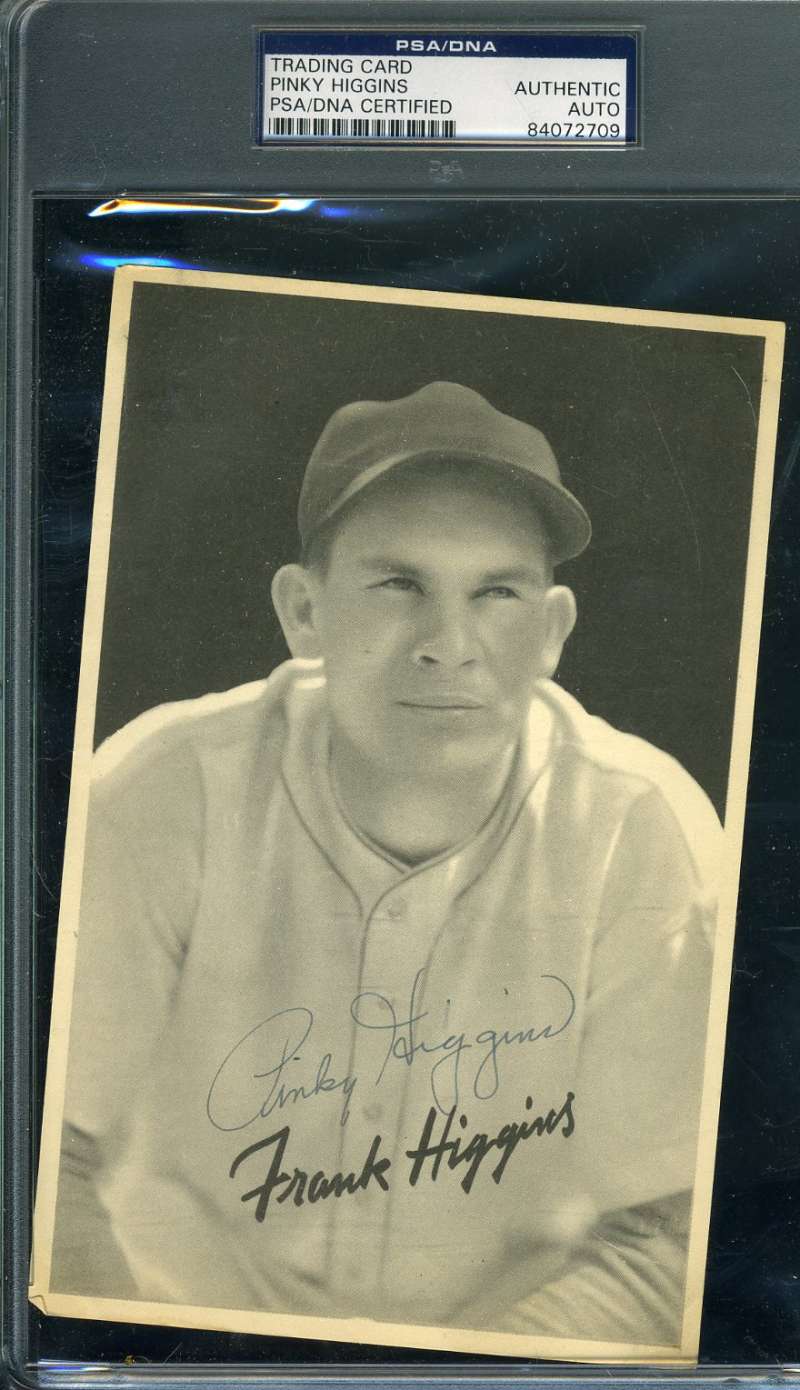 Pinky Higgins 1939 Goudey Premium Psa Dna Coa Autograph Authentic Hand Signed