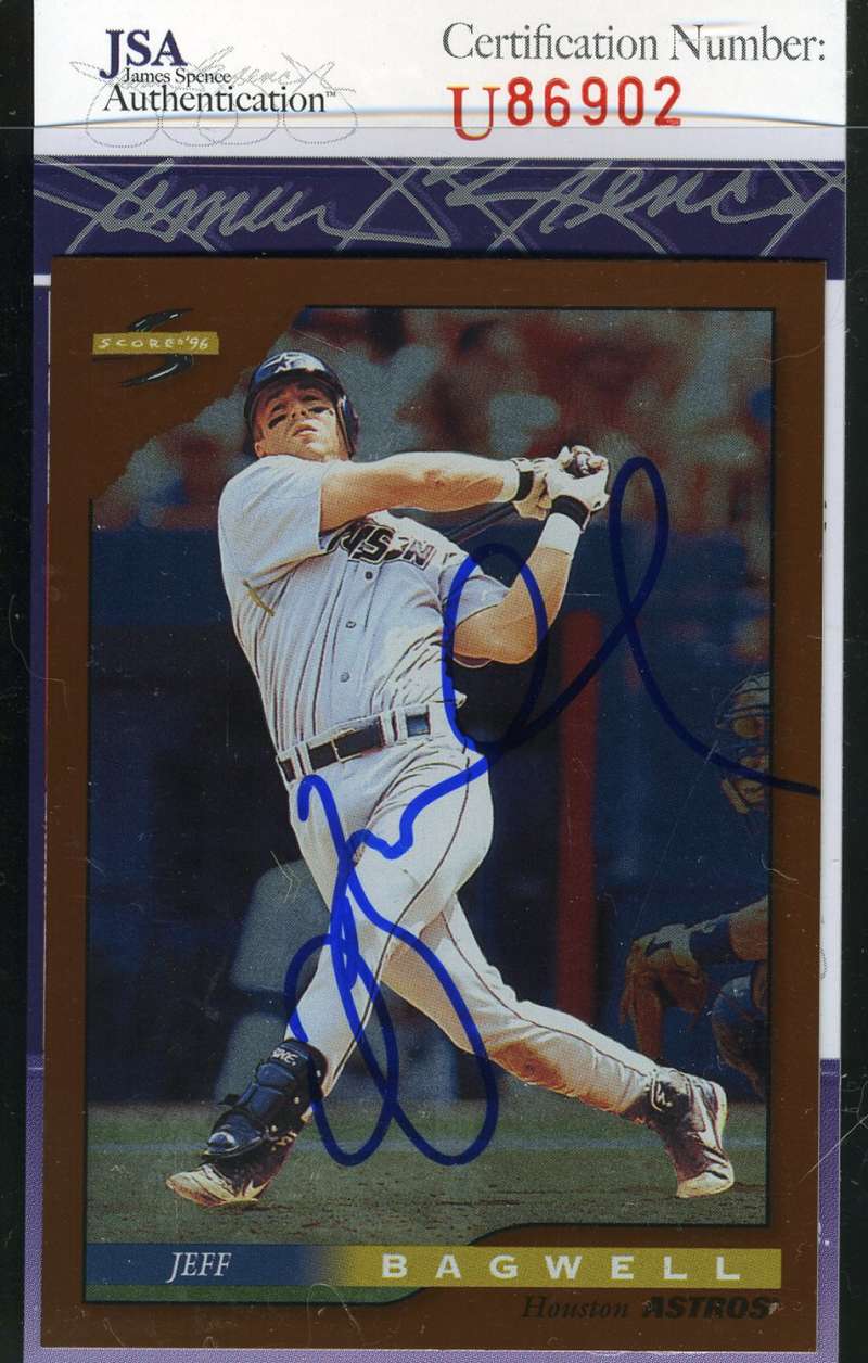 Jeff Bagwell 1996 Score Jsa Cert Autograph Authentic Hand Signed