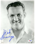 Red Grange Psa Dna Coa Autographed 8x10 Photo  Hand Signed Authentic