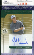 Justin Leonard 2003 Upper Deck Jsa Coa Autograph Authentic Hand Signed