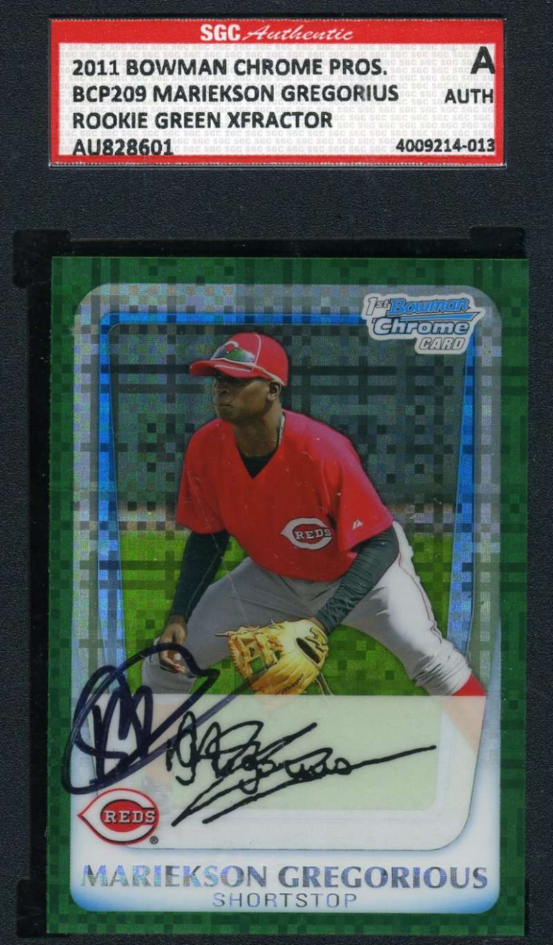 Didi Gregorius 2001 Bowman Chrome Rookie Sgc Coa Autograph Authentic Hand Signed