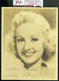 Betty Grable Jsa Coa Hand Signed 1939 5x7 Photo Autograph Authentic