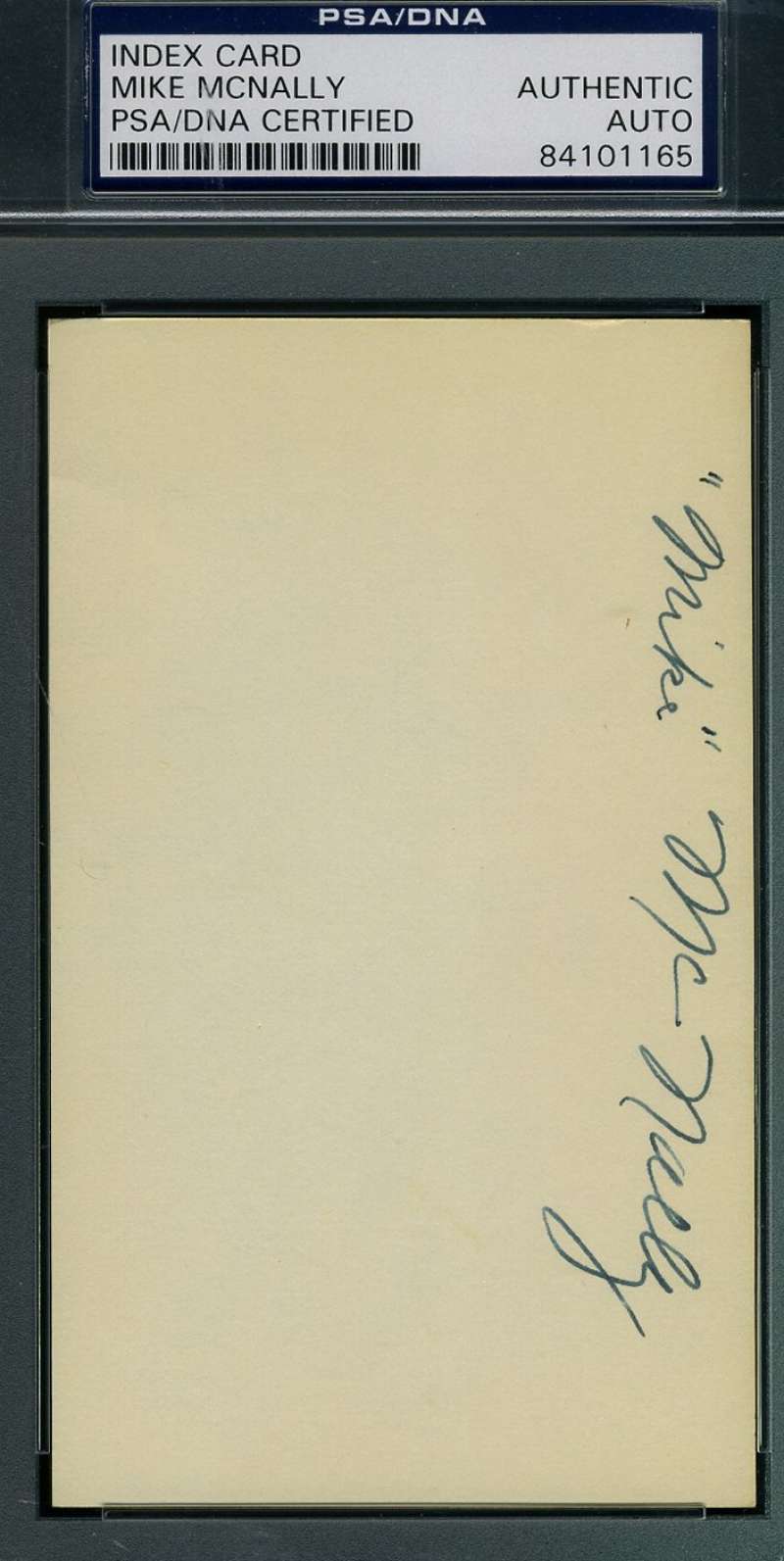 Mike Mcnally Psa Dna Coa Autograph 3x5 Index Card Hand Signed Authentic