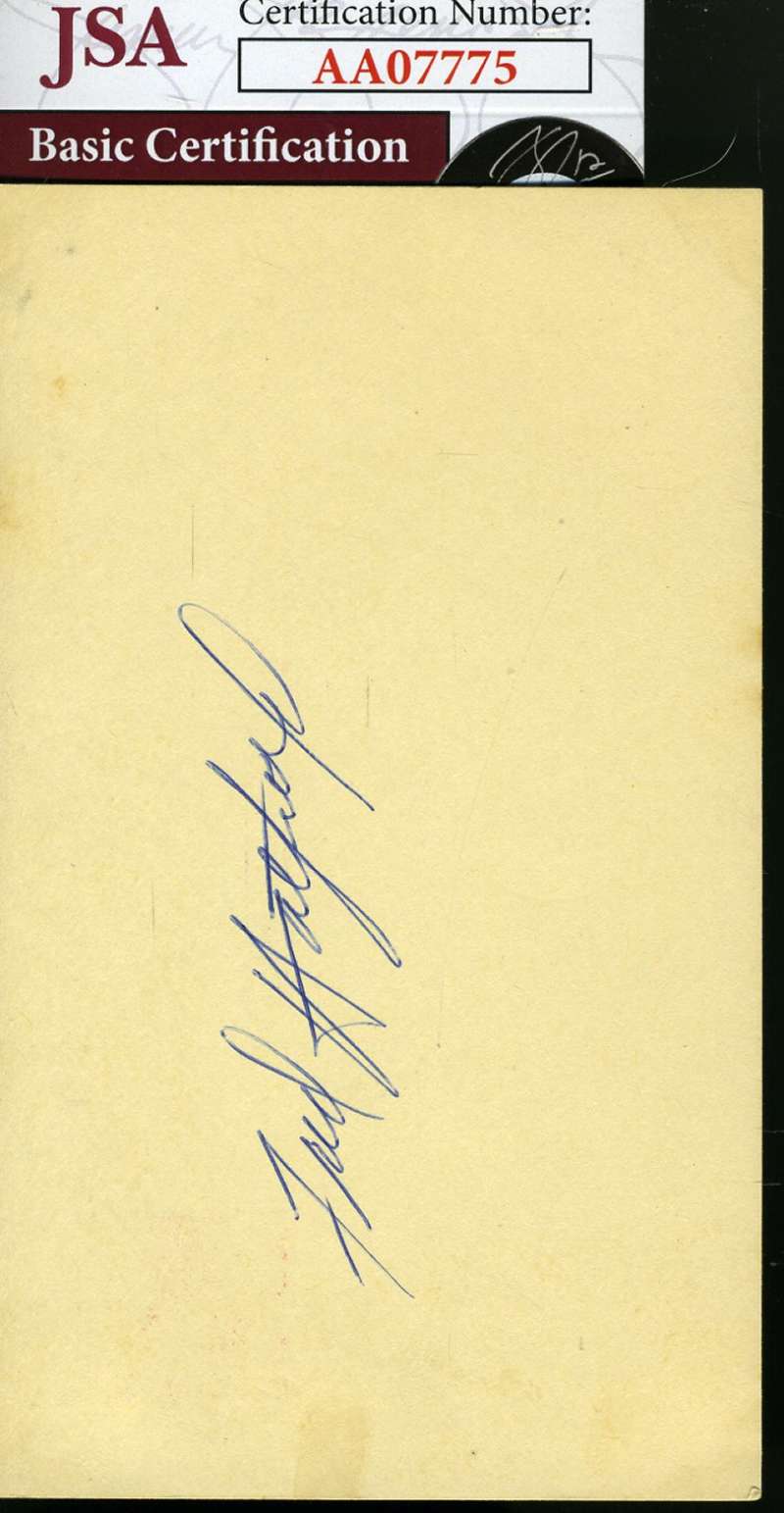 Fred Hatfield Jsa Coa Autograph 1950`s Gpc Hand Signed Authentic