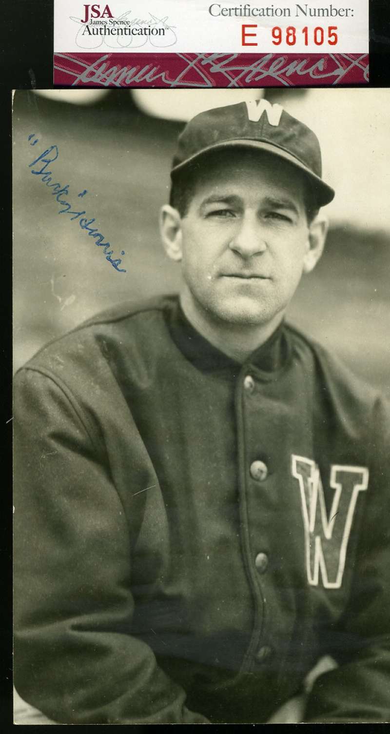 Bucky Harris Jsa Coa Autograph Vintage Postcard Hand Signed Authentic