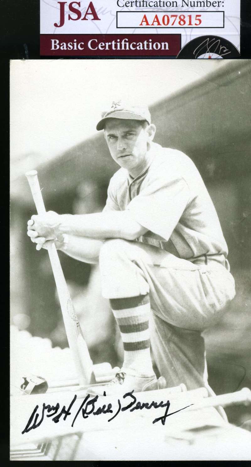 Bill Terry Jsa Coa Autograph Postcard Hand Signed Authentic