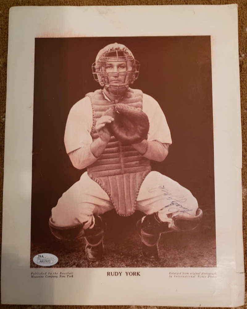 Rudy York Jsa Autograph M114 Baseball Magazine Premium Photo  Hand Signed