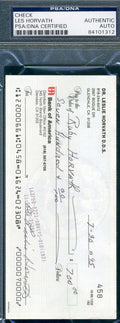 Les Horvath Psa Dna Coa Autograph Check Hand Signed Authentic