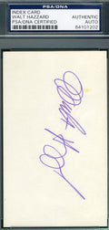 Walt Hazzard Psa Dna Coa Autograph 3x5 Index Card Hand Signed Authentic