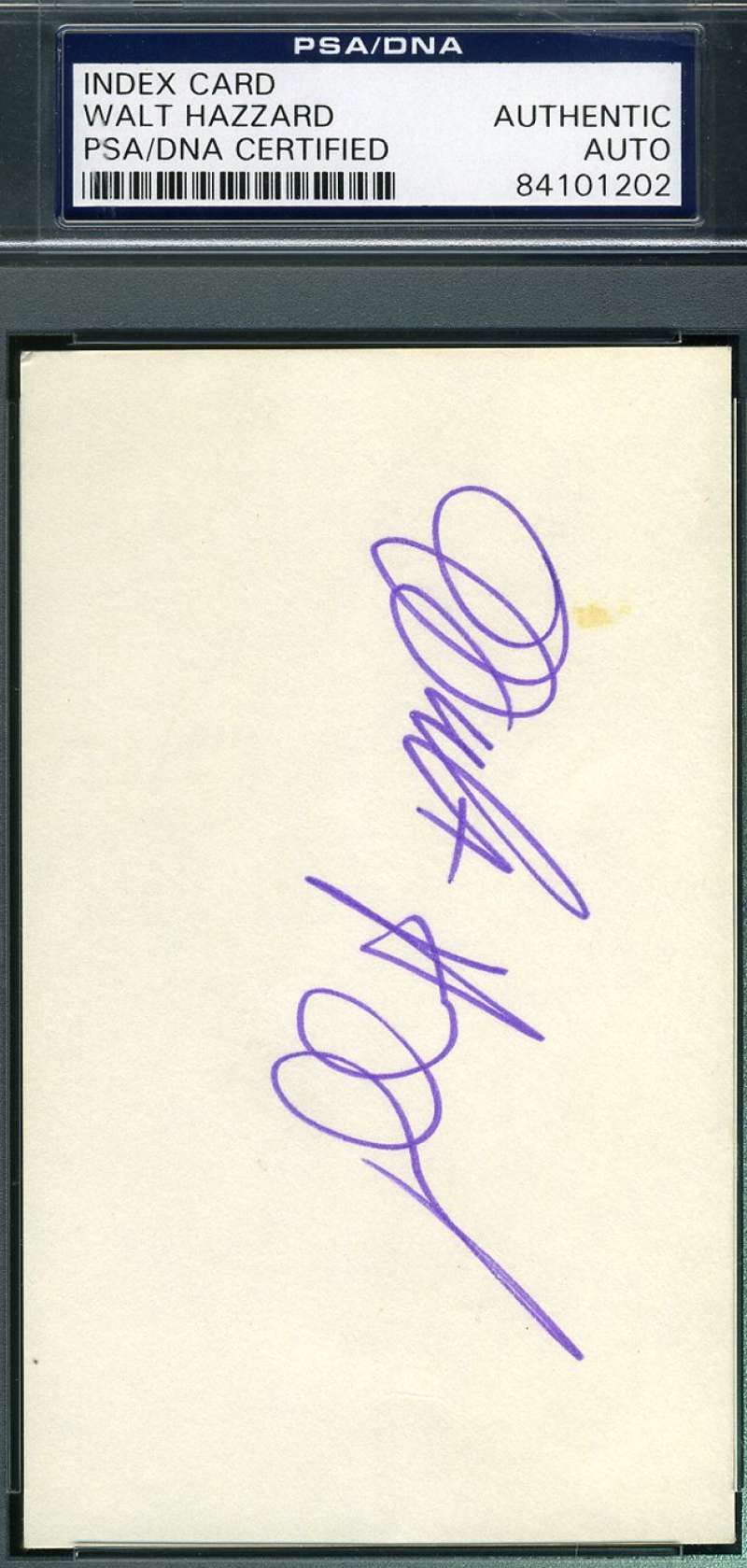 Walt Hazzard Psa Dna Coa Autograph 3x5 Index Card Hand Signed Authentic