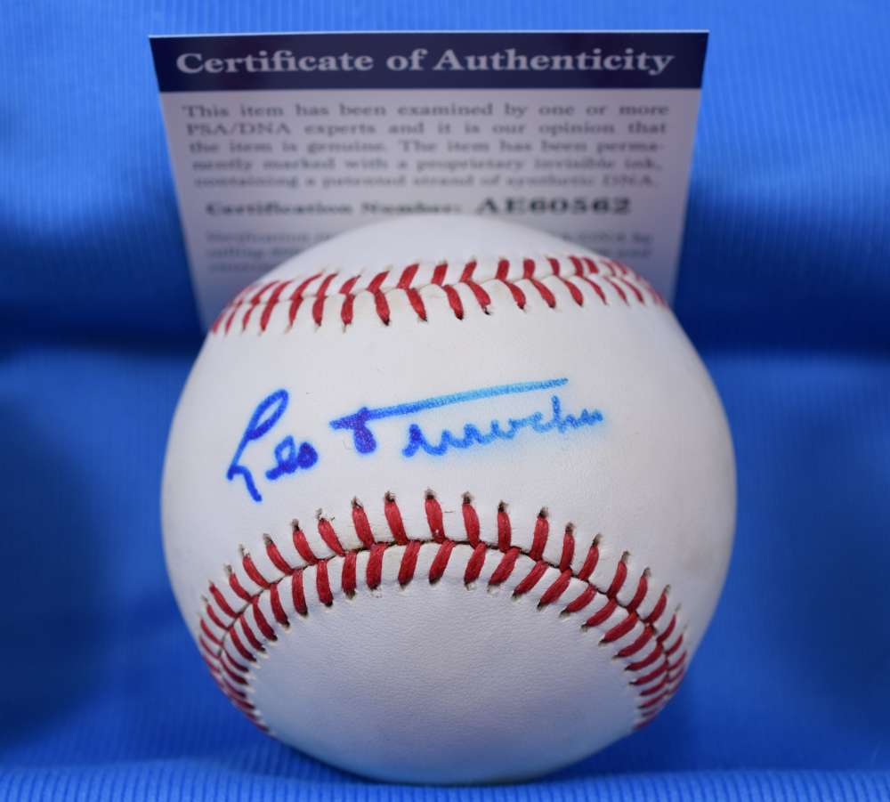 Leo Durocher Psa Dna Coa Autograph Feeney National League Signed Baseball