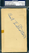 Burt Shotton Psa Dna Coa Autograph 1948 Gpc Postcard Hand Signed