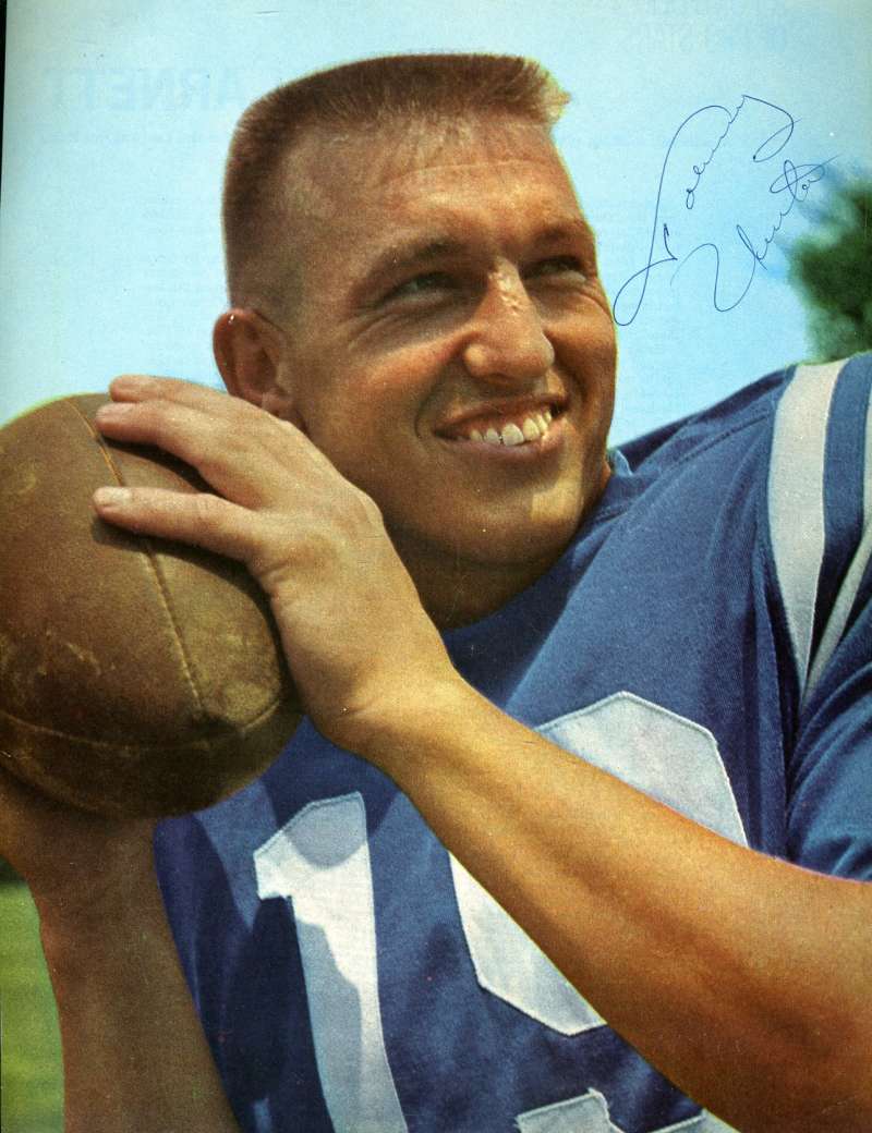 Johnny Unitas Psa Dna Coa Autograph Vintage 1960`s 8x10 Photo Hand Signed