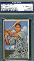 Vic Wertz Psa Dna Coa Autograph 1952 Bowman Authentic Hand Signed