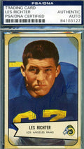 Les Richter Psa Dna Coa Autograph 1954 Bowman Authentic Hand Signed