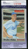 Walter Alston Jsa Coa Hand Signed 1960 Topps Authentic Autograph