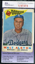 Walter Alston Jsa Coa Hand Signed 1970 Topps Authentic Autograph