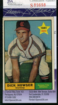 Dick Howser 1961 Topps Rookie Jsa Coa Hand Signed Autograph