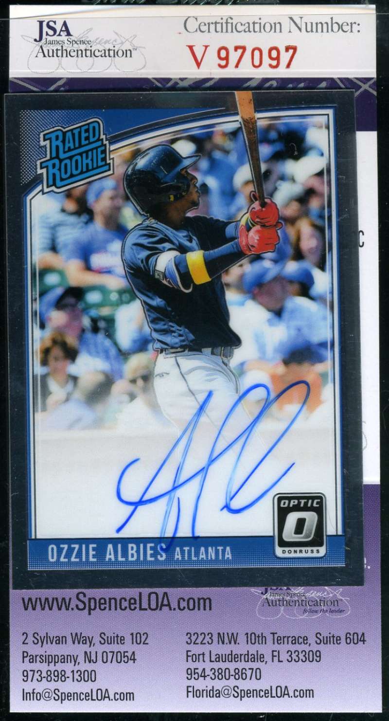 Ozzie Albie 2018 Donruss Optic Rookie Jsa Coa Autograph Authentic Hand Signed